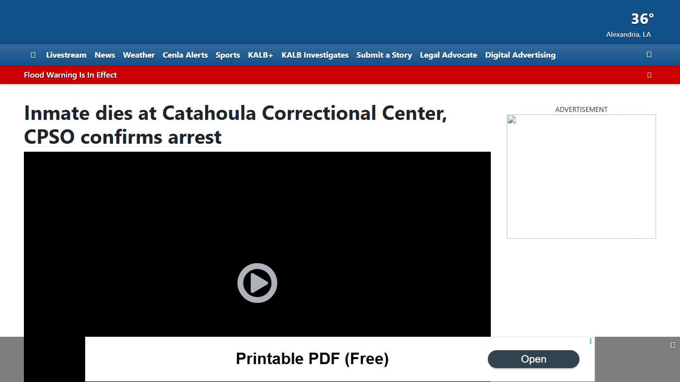 Inmate dies at Catahoula Correctional Center, CPSO confirms arrest