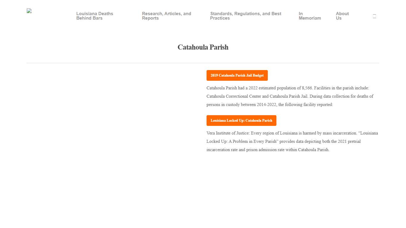 Catahoula – Incarceration Transparency