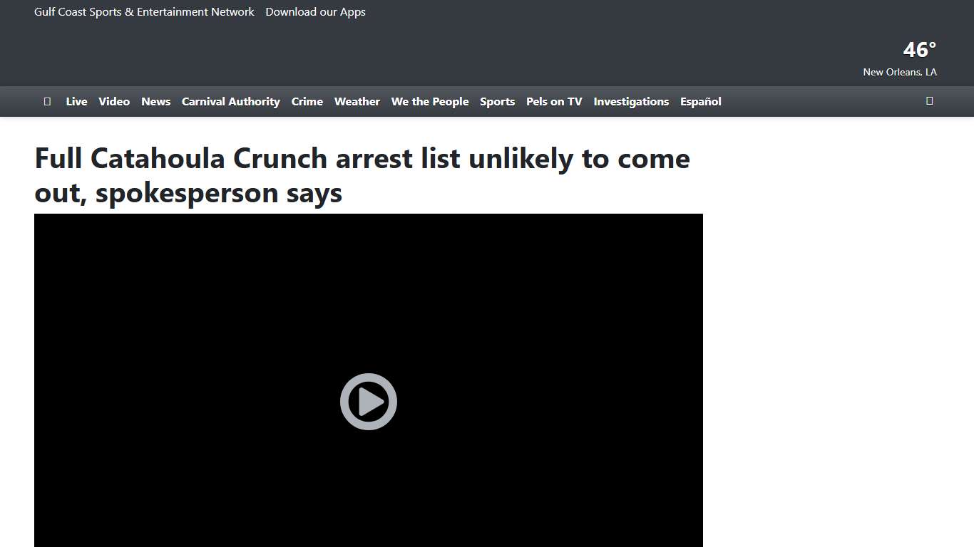 Full Catahoula Crunch arrest list unlikely to come out, spokesperson says